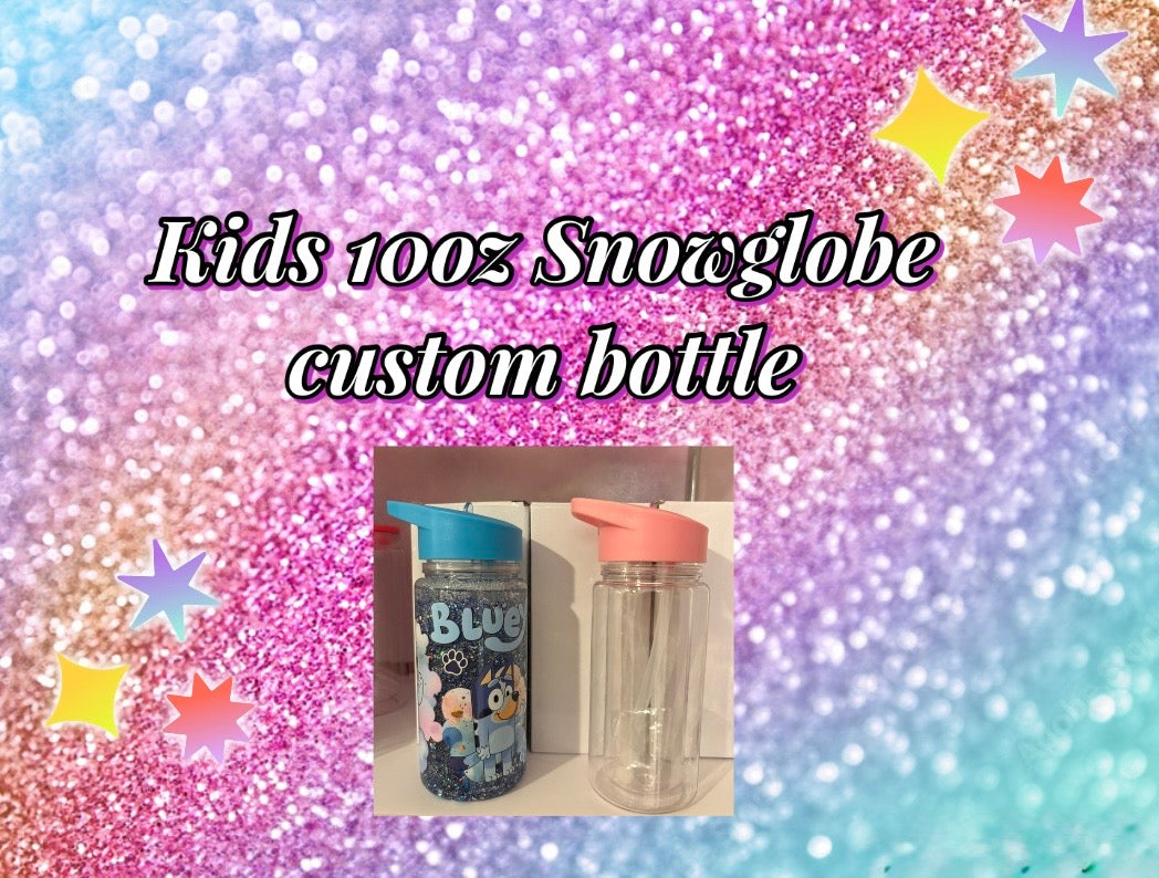 10oz Kids Snowglobe Bottle